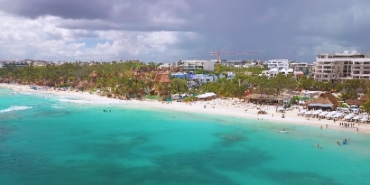 Playa Del Carmen beach ariel