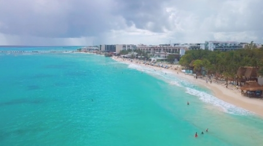 Playa Del Carmen beach flyover