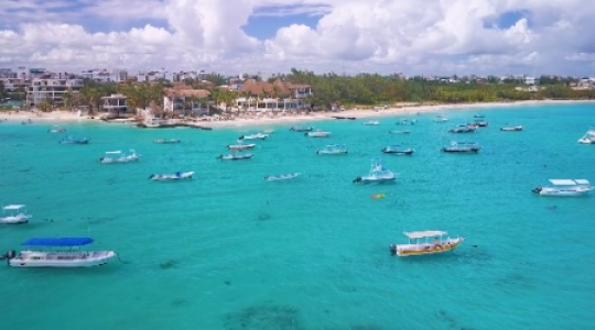 Playa Del Carmen boat flyover - 1