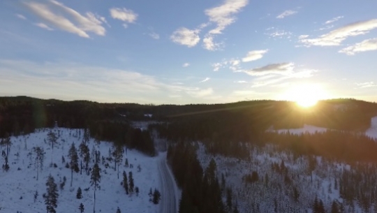 Snow drone pull back