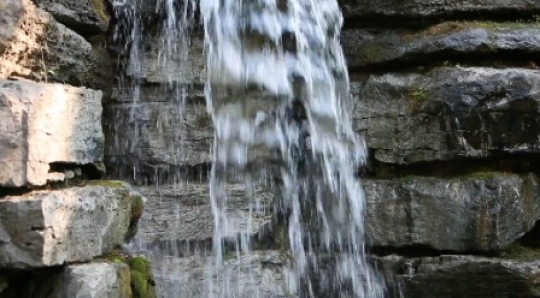 Stone wall waterfall