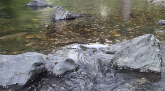 Water flow through rocks