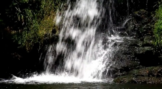 Waterfall to water pool