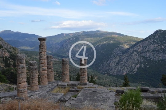  Ancient ruins Delphi Greece