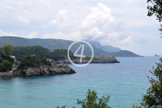  Rocky coast Corfu Greece