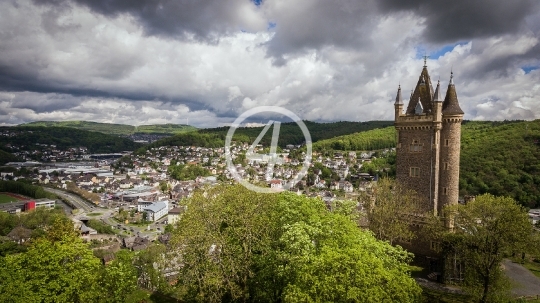 Above the castle