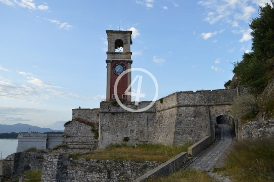 Ancient ruin structures Kerkira Greece