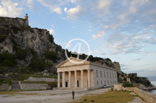 Ancient ruin structures Kerkira Greece