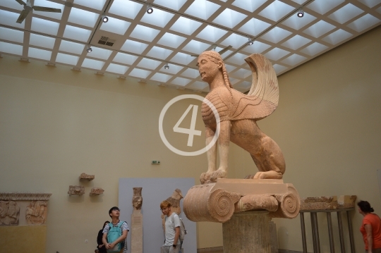 Ancient statue Delphi Greece