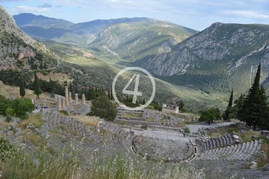 Ancient theatre Delphi Greece