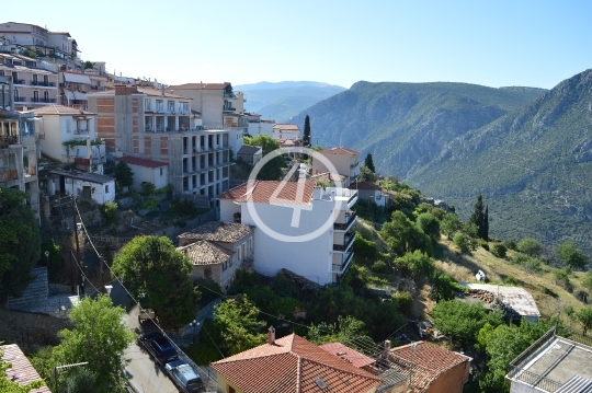 Balcony view Delphi Greece