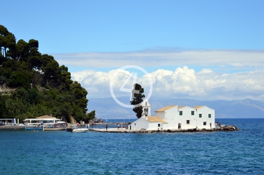 Boat dock Kerkira Greece