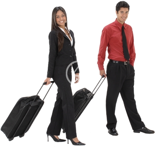 Business couple poses png stock