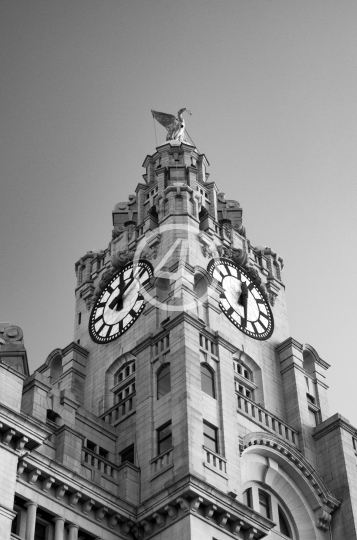 B/W Clock tower