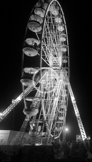 B/W Farris wheel