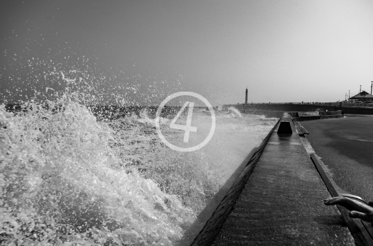 B/W Ocean splash