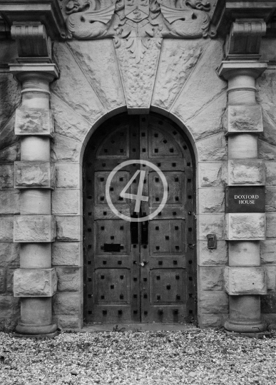 B/W The entrance