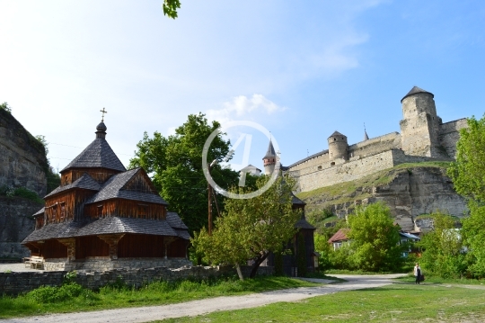 Castle wall Kamianets-Podilskyi Ukraine