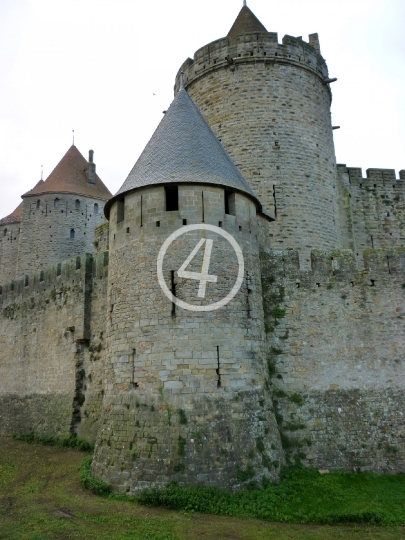 Castle wall tower