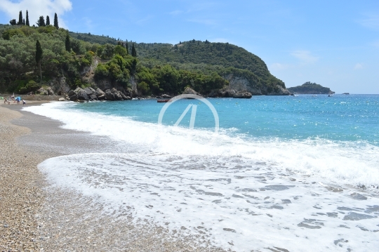 Coastal beach Corfu Greece