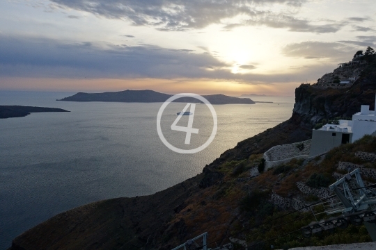 Coastal view Santorini Greece