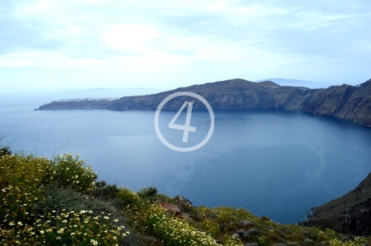 Coastal view Santorini Greece