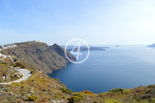 Coastal view Santorini Greece