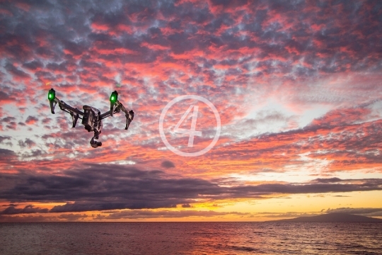 Drone fly the skies