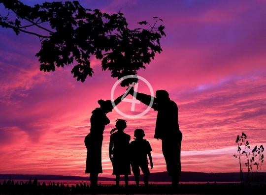 Family silhouette