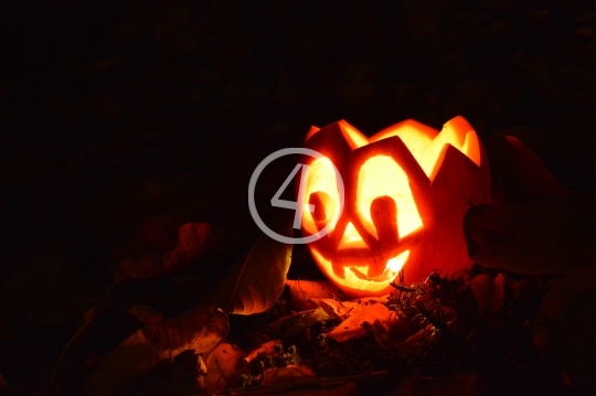 Glowing pumpkin