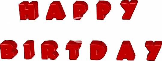 Happy Birthday text card