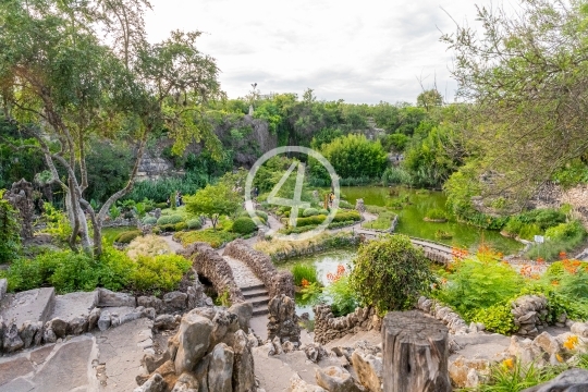 Japanese tea garden bridge