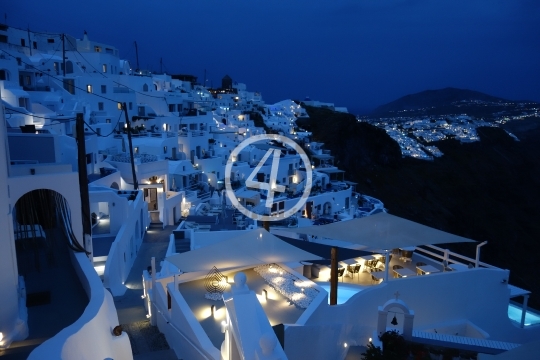 Night skies Santorini Greece