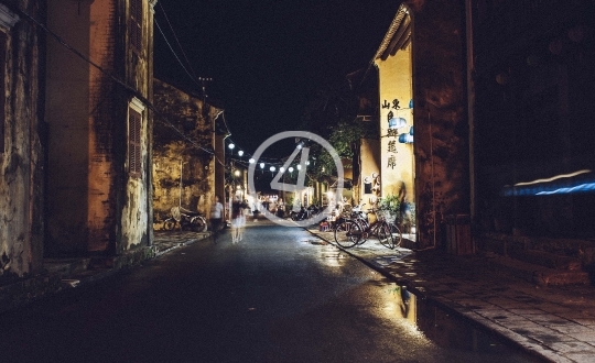 Old street at night