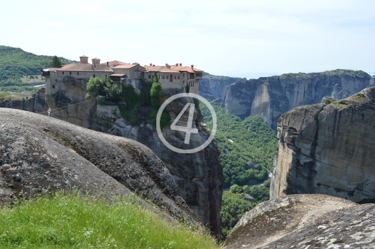 Rock view landscape Meteora Greece