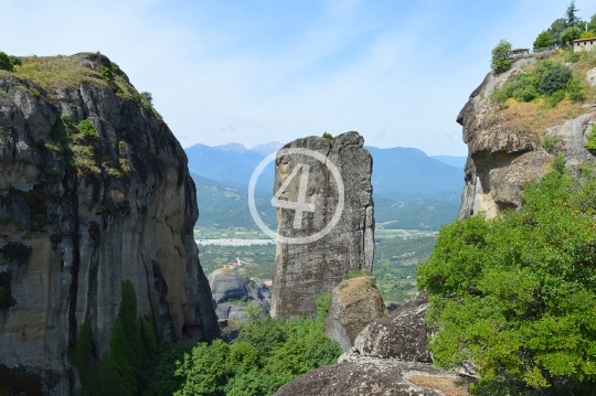 Rock view landscape Meteora Greece