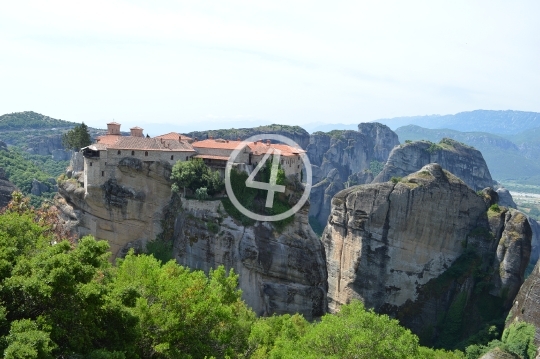 Rock view landscape Meteora Greece