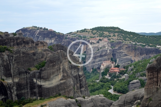 Rock view landscape Meteora Greece