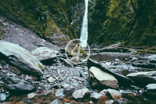 Small waterfall in the forest