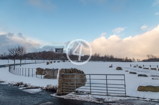 Stone structure in the distance A