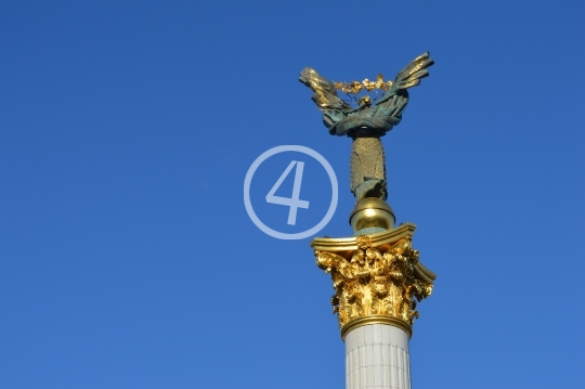 Top of Independence monument Kiev