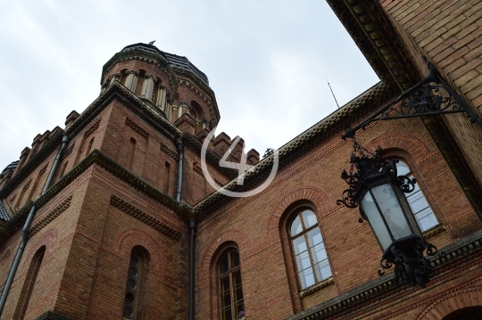 Up view building Chernivtsi Ukraine