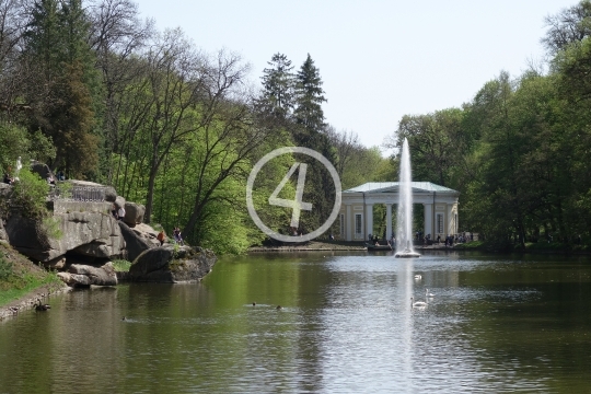 Water channel through the park