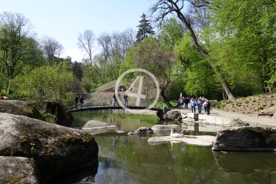 Water channel through the park